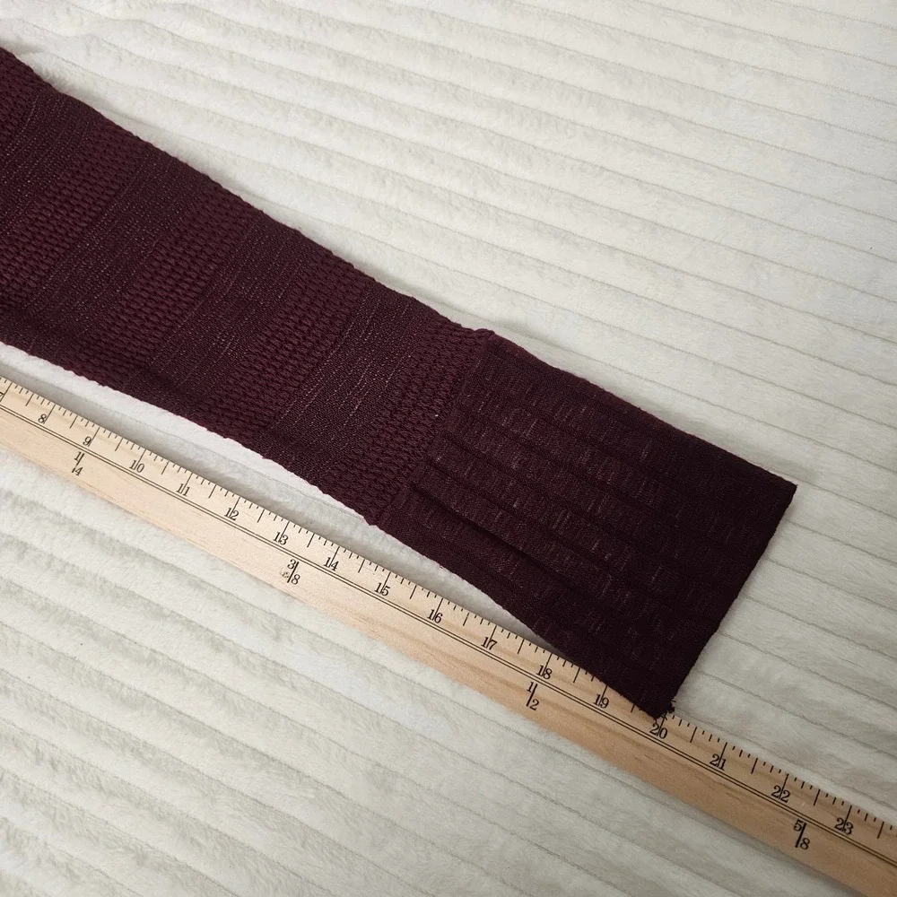 Knox Rose Womens L Bordeaux Open Front Cardigan Tassel Tie Boho NWT Burgundy